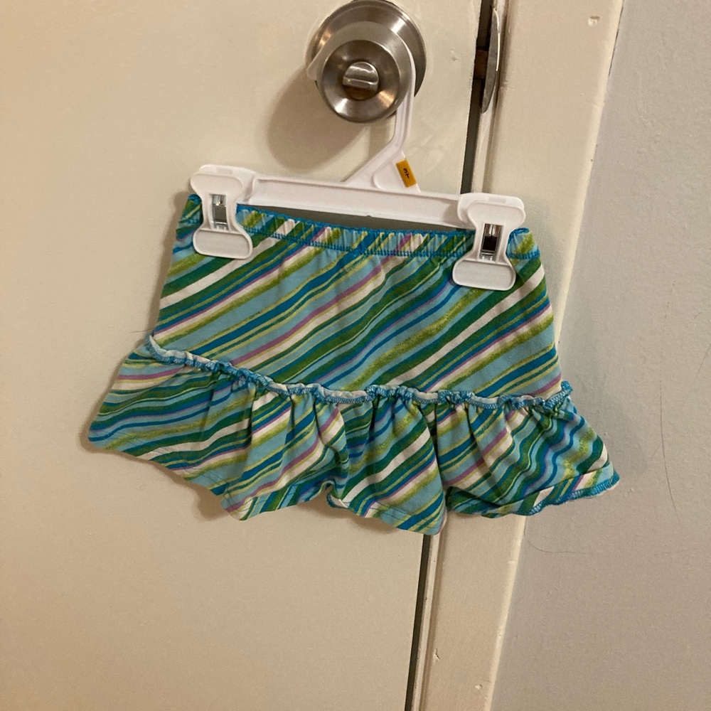 Striped Kids Ruffle Skort
